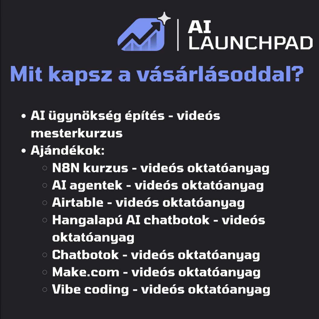 AI ügynökség építés - videós mesterkurzus