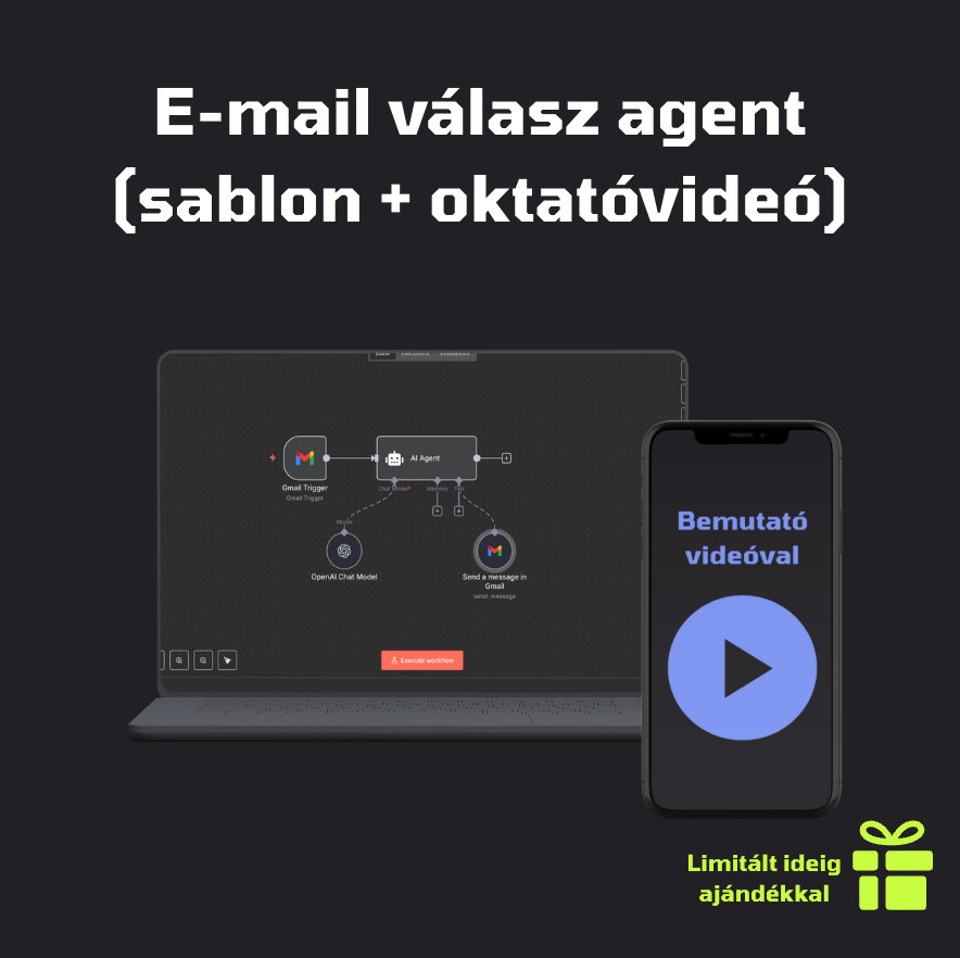 AI email válaszgenerálás – agent működés videó