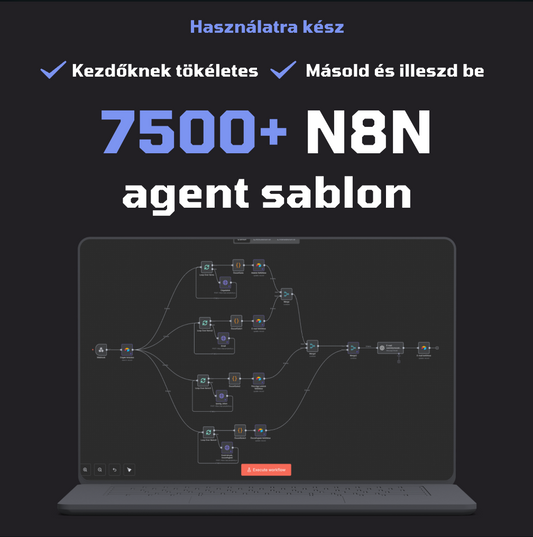 AI-alapú n8n agent workflow sablon üzleti folyamatok automatizálásához.