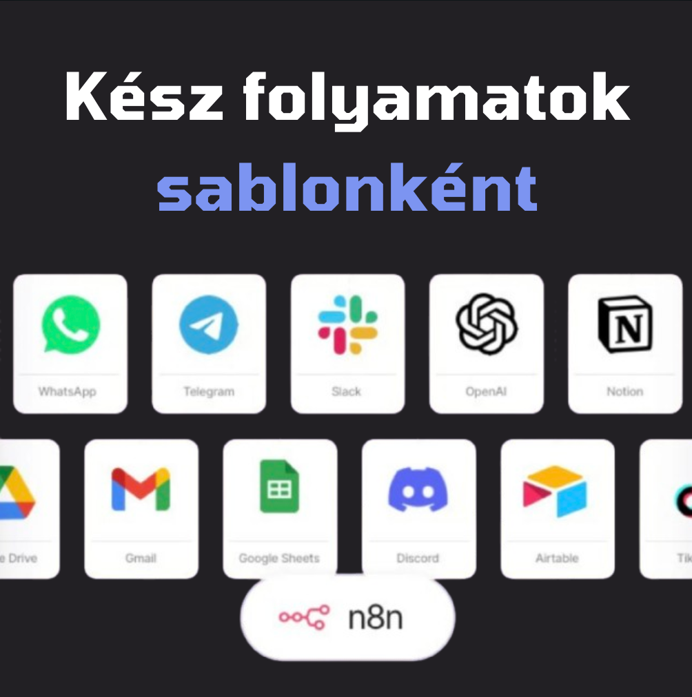 n8n AI agent workflow – integrációs lépéseket és adatfolyamokat bemutató sablon.