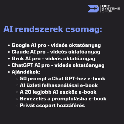 AI rendszerek - csomagajánlat